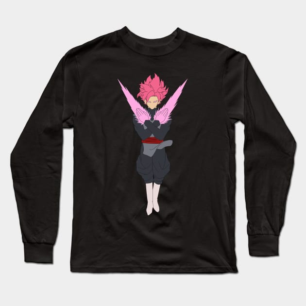 Goku Rose Long Sleeve T-Shirt by sprinklings